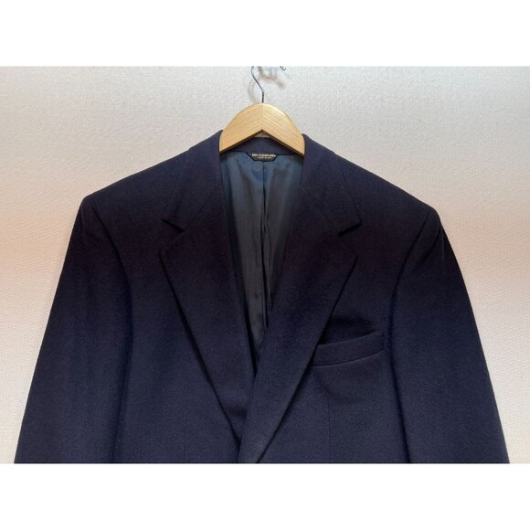 Bill Blass Men's Notch Collar 2-Button Blazer Sports Coat 40R Blue Long Sleeve - Picture 6 of 13
